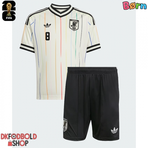 Japan Takumi Minamino #8 Udebanesæt Børn VM 2026 Kort ærmer (+ korte bukser)